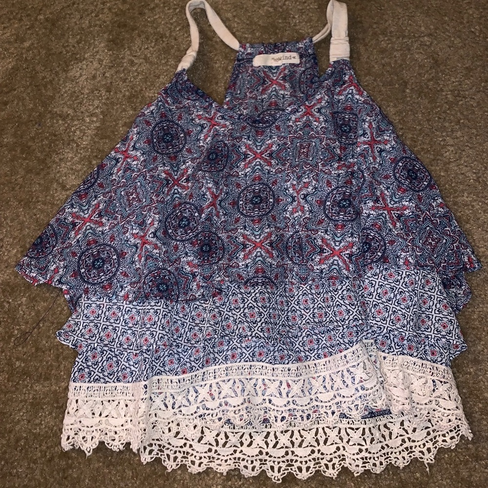 Flowy racer back blouse